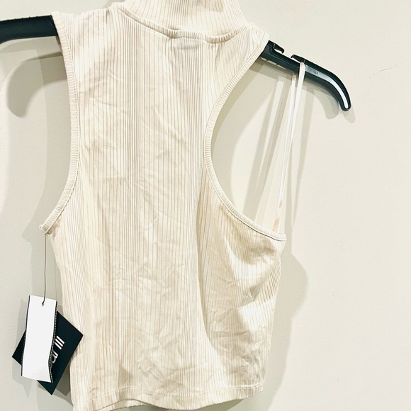 Sofia Richie X Bar III Side Cutout Crop Top Sleeveless tan S Small New - Picture 4 of 5